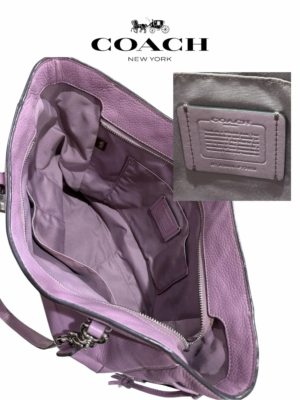 Coach Leather Jasmine and Silver Elle Chain Tote F72650